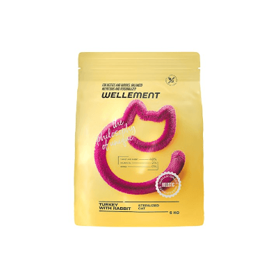 Веллемент/Wellement Sterilized Корм сухой для кошек стерилизованных индейка/кролик 5кг