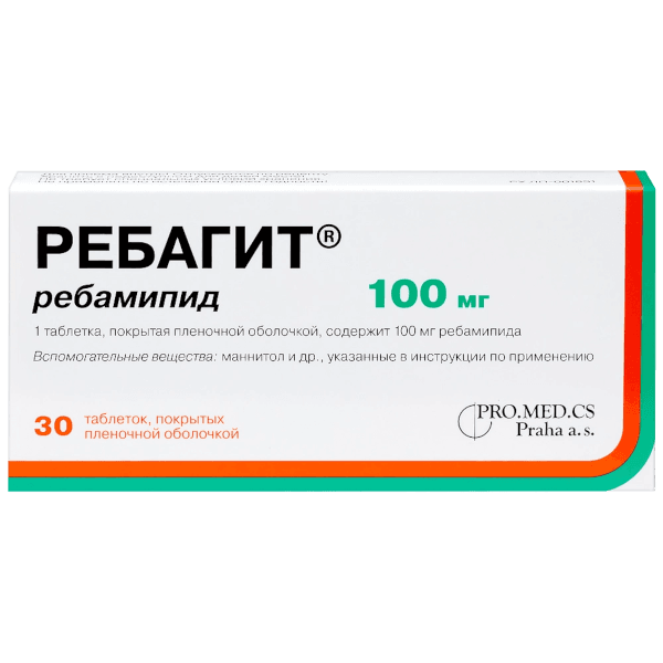 Ребагит табл. п.п.о. 100мг №30