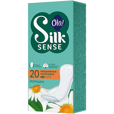 Прокладки ежедневные Ола silk sense daily deo ромашка №20 Прокладки ежедневные Ола silk sense daily deo ромашка №20