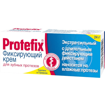 Протефикс Крем фиксирующий для зубных протезов экстрасильный 24г 20мл