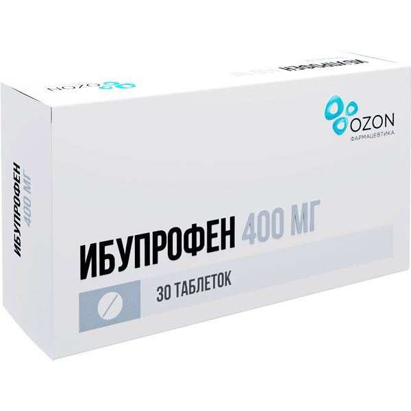 Ибупрофен табл. п.п.о. 400мг №30