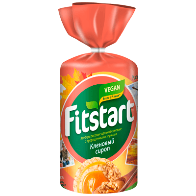 Хлебцы рисовые Фитстарт/Fitstart кленовый сироп 100г