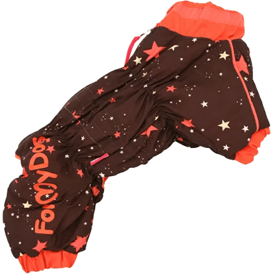 For my Dogs Комбинезон для собак звезды (кобель) коричнево-оранжевый 30х40см