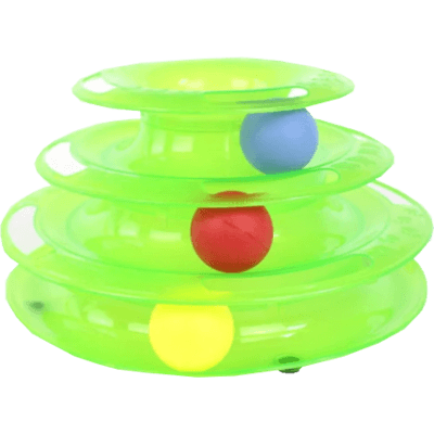 Wogy Игрушка для кошек пирамида с шариками микс 25х16х13см(10922-3779)