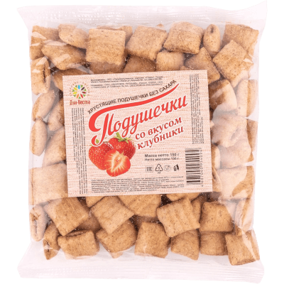 Подушечки со вкусом клубники на фруктозе 150г Подушечки со вкусом клубники на фруктозе 150г