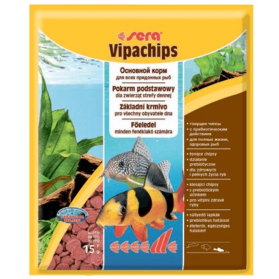 Сера Vipachips Корм для сомов и донных рыб чипсы 15г