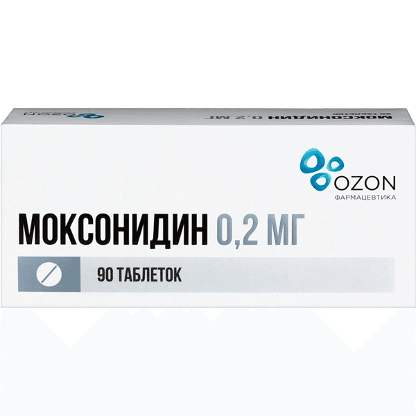 Моксонидин табл. п.п.о. 0,2мг №90
