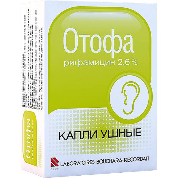 Отофа капли ушн. 2,6% 10мл №1