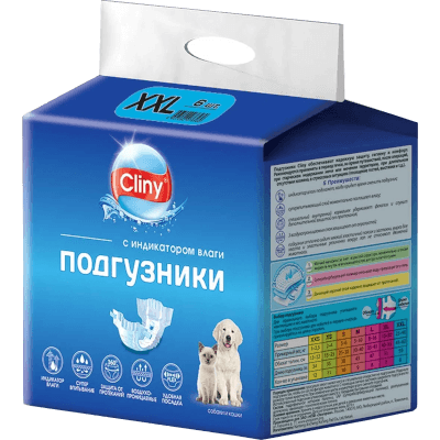 Клини Подгузники для животных р.XXL 25-40кг №6