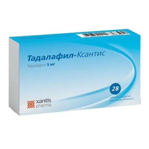Тадалафил-Ксантис табл. п.п.о. 5мг №28