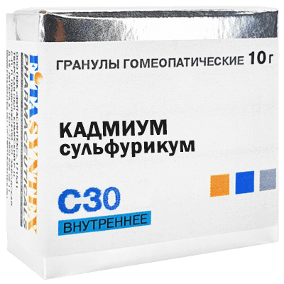 Кадмиум сульфурикум С30 гран. гомеопат. 10г