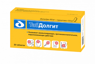 ТабДолгит табл. п.п.о. 400мг+325мг №30