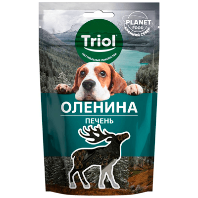 Триол Planet Food Лакомство для собак печень оленя 50г