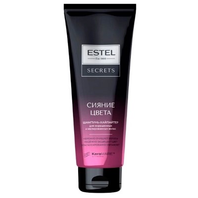 Эстель секретс/Estel secrets Шампунь-хайлайтер Сияние цвета для окрашенных и мелированных волос 250мл
