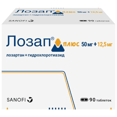 Лозап плюс табл. п.п.о. 12,5мг+50мг №90