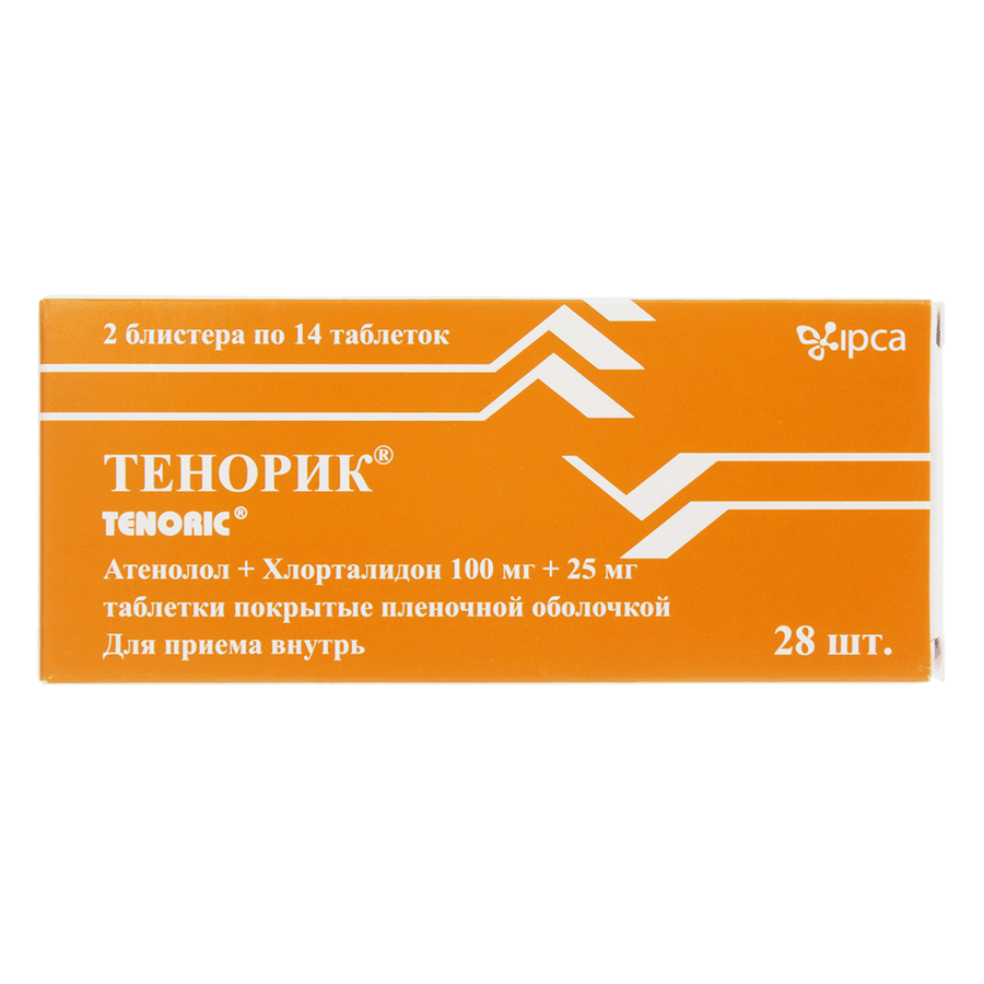 Тенорик табл. п.п.о. 100мг+25мг №28