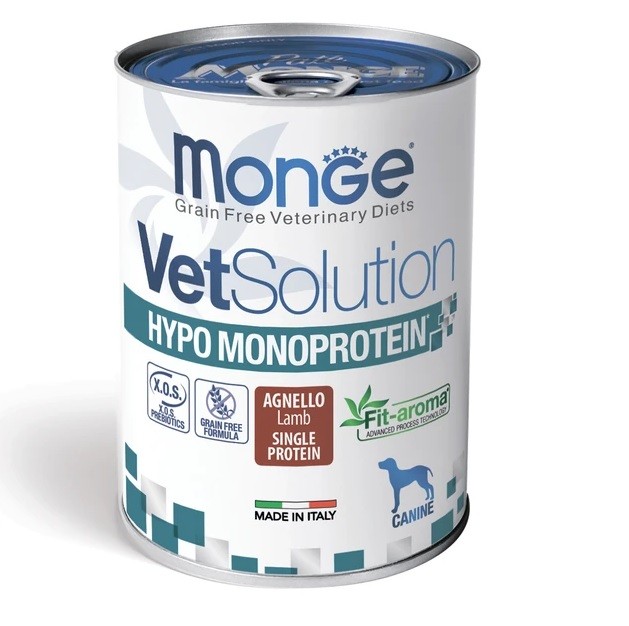 Монж VetSolution Hypo Monoprotein Корм влажный для собак Ягненок 400г