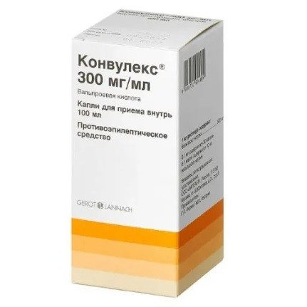 Конвулекс капли для приема внутрь 300мг/мл 100мл №1