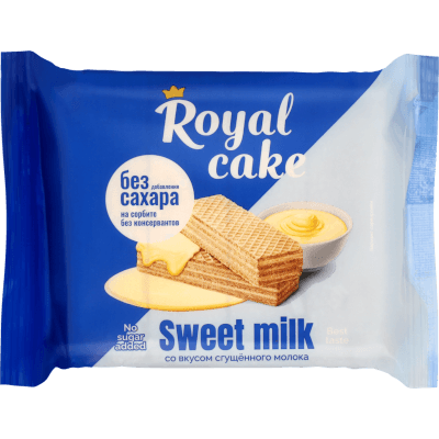 Royal Cake Вафли на сорбите со вкус. сгущ. молока 120г