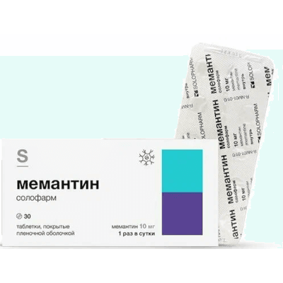 Мемантин солофарм табл. п.п.о. 10мг №30