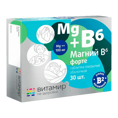 Магний B6 таб. п.о 634мг №30 Магний B6 таб. п.о 634мг №30