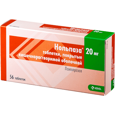 Нольпаза табл. п.п.о. кишечнораствор. 20мг №56 Нольпаза табл. п.п.о. кишечнораствор. 20мг №56