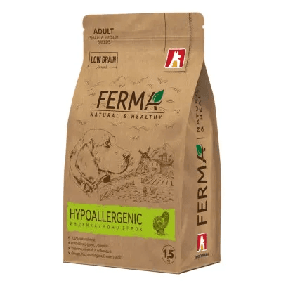 Зоогурман Ferma Hypoallergenic Корм сухой для собак мелких и средних пород индейка/моно белок 1,5кг Зоогурман Ferma Hypoallergenic Корм сухой для собак мелких и средних пород индейка/моно белок 1,5кг