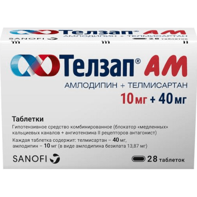Телзап АМ табл. 10мг+40мг №28
