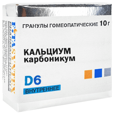 Кальциум карбоникум Д6 гран. гомеопат. 10г