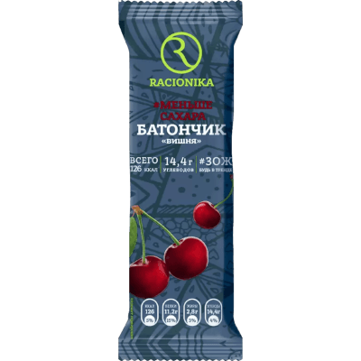 Батончик Рационика сахар-контроль вкус вишни 50г Батончик Рационика сахар-контроль вкус вишни 50г