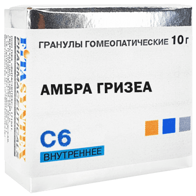 Амбра гризеа С6 гран. гомеопат. 10г