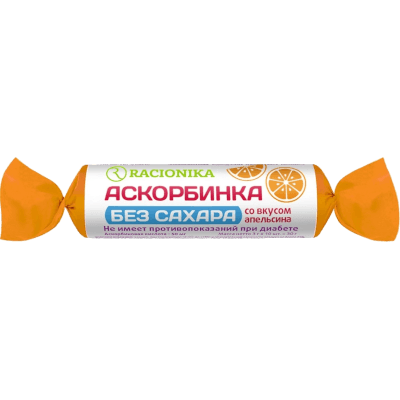 Рационика Аскорбинка без сахара апельсин 3г №10 Рационика Аскорбинка без сахара апельсин 3г №10