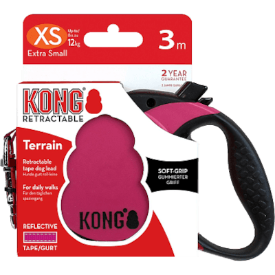 Конг Поводок рулетка terrain лента фуксия р.XS 3м (до 12кг)