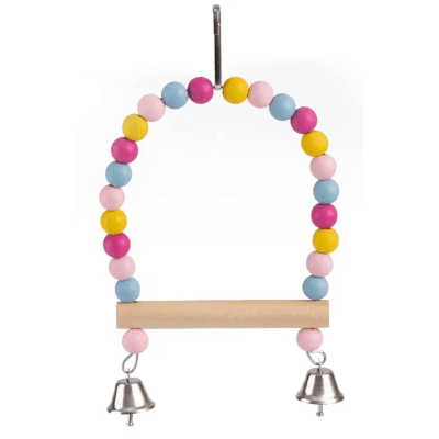 Wogy Игрушка для птиц качели с колокольчиками 12,5х12см(2024-6325)