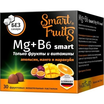Смарт Фрутис/Smart Fruits Mg+B6 смарт пастилки жев. №30