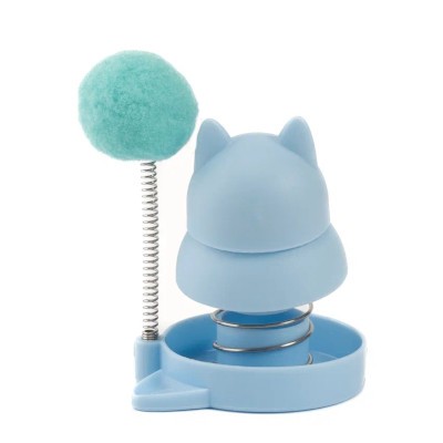 Wogy Игрушка-дразнилка для кошек шарик меховой d-2,5см на пружине+кошачья мята на липкой ленте микс h9х5,5см(2024-2617)