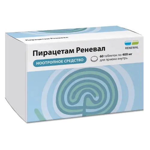 Пирацетам Реневал табл. п.п.о. 400мг №60