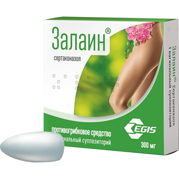 Залаин супп. ваг. 300мг №1