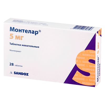 Монтелар табл. жев. 5мг №28 Монтелар табл. жев. 5мг №28