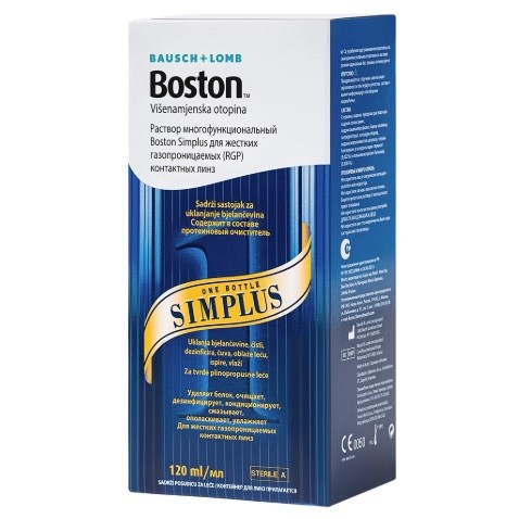 Раствор для жестких контактных линз Boston SimPlus 120мл