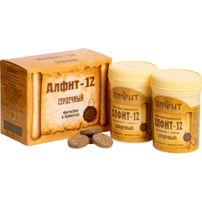 Фиточай Алфит 12 сердечный (утро-вечер) брикеты 2г №60 Фиточай Алфит 12 сердечный (утро-вечер) брикеты 2г №60