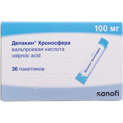Депакин Хроносфера гран. с пролонг. высвобожд. пак. 100мг №30