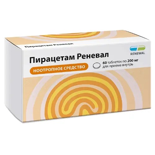 Пирацетам Реневал табл. п.п.о. 200мг №60