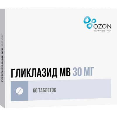 Гликлазид МВ табл. с модиф. высвоб. 30мг №60