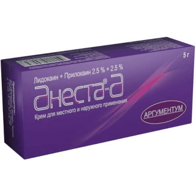 Анеста-А крем для местного и наружного применения 2,5%+2,5% 5г