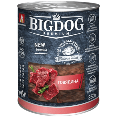 Зоогурман Big Dog Премиум Корм влажный для собак говядина консервы 850г