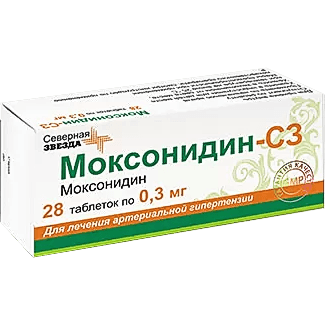 Моксонидин-СЗ табл. п.п.о. 0,3мг №28