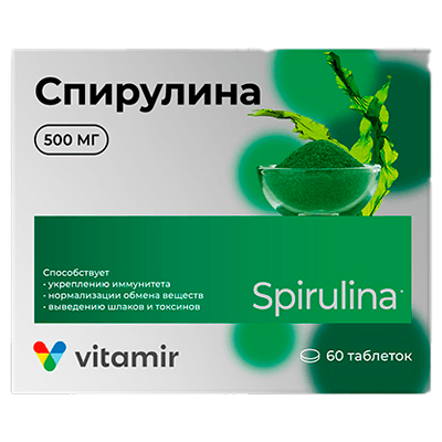 Витамир Спирулина табл. №60 Витамир Спирулина табл. №60