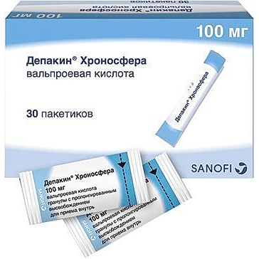 Депакин Хроносфера гран. д/приема внутрь пролонг 100мг №30