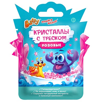 Баффи/baffy Купайся весело! Кристаллы с треском детские розовые 10г Баффи/baffy Купайся весело! Кристаллы с треском детские розовые 10г